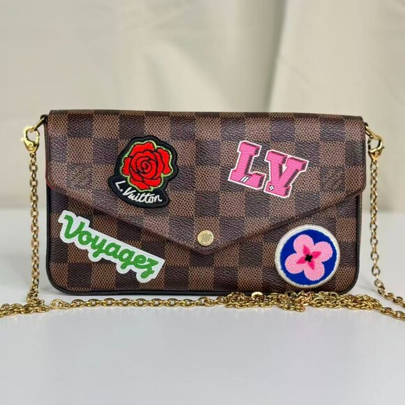 Louis Vuitton Damier Ebene Limited Edition Felicie Shoulder Bag Crossbody Style - Picture 3 of 10